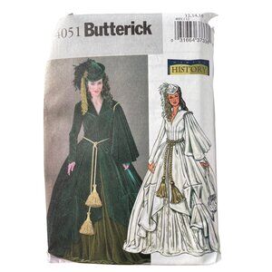 Butterick 4051 Sewing Pattern Size 12 14 16 Southern Lady Costume 2003 UNCUT